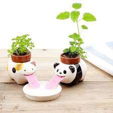 Super Cute Self Watering Pots Look Like Little Animals Drinking Y Tưởng Hay Minis Cay Kiểng Bonsai