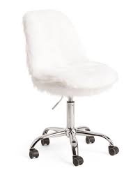 We definitely went through the pink rainbow to perfect our campaign desks! Tainoki Faux Fur Gibbons Office Chair 79 99 Faux Fur Adjustable Height Rolling 19in W X 16in H X 34 39in H Fill Polyurethane Foam Rolling Chair Home Chair