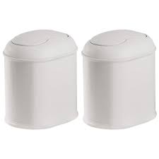 Bathroom vanities sale ends in 1 days! Mdesign Modern Plastic Mini Wastebasket Trash Can Dispenser With Swing Lid For Bathroom Vanity Countertop Or Tabletop Makeup Sponges Dispose Of Cotton Rounds Tissues Black Metrodecor 5094mdba Bath Home Kitchen Stanoc Com