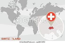 Het zal niemand verbazen dat de veiligste landen vrij dicht bij huis zitten. Wereldkaart Switzerland Gevergroot Kaart Map Gevergroot Vlag Zwitserland Wereld Switzerland Canstock