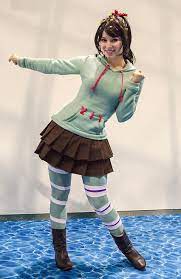 There are three hoops, a 6.5 foot, 9 foot, and 11.5 foot. Enji Night Vanellope Von Schweetz Cosplay Photo