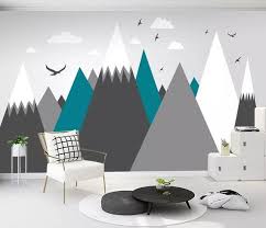 Deutsch Arsivleri Daily Good Pin Wall Decor Bedroom Geometric Mountain Wallpaper Nursery Wall Decor