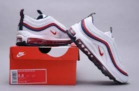 Nike Air Max 97 Mens Black And Blue Nike Air Max 97 Red Crush White Red Crush Blackened Blue 921733 102 Women S Men S Casual Shoes Nike Air Max 97 Nike Air Max Running All Black Nike Shoes