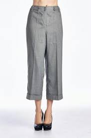 larry levine spt charcoal stretch capris fashion forma