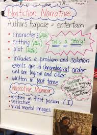 Narrative Nonfiction Anchor Chart Narrative Writing