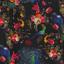 Glistening tropical trees wallpaper navy blue / gold holden 12821 metallic. Wonderland Tropical Wallpaper Plum Holden 91192 Painting Supplies Tools Wall Treatments Com Diy Tools