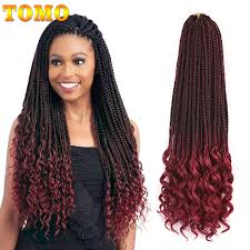 Hair length chart what you should know before a haircut. Tomo 14 18 24 Inch Box Braids Curly Ends Synthetic 22 Strands Hair Weaves Crochet Hair Extensions 6 Colors Black Red Available Aliexpress