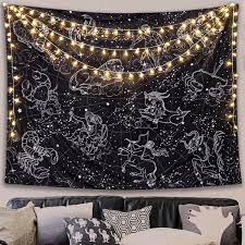 Of 5 related products on wanelo, here are 5 we think you'll love Amazon Com Fowocu Constellation Stars Tapestry Wall Hanging Black And White Tapestry Aesthetic Wall Tapestry For Bedroom Living Room Dorm Black S 50 60 Everything Else