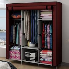 Simple Simple Wardrobe Cabinet Hanging Clothes Storage Cabinets Put Cloth Kitchen Metal Frame Cabinet Atx Cabinet Clothescabinet Foot Aliexpress