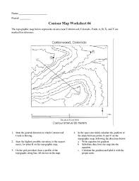 · topographic maps worksheet #1b · ruler. Contour Map Worksheet 4 Worksheet For 7th 12th Grade Lesson Planet