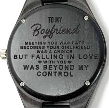 I haven't seen this movie simply because i want to watch it at the right moment with my boyfriend, and i have a feeling i'll be waiting 'till christmas. Wood Watch For Men Engraved To My Boyfriend Fabrique Creative Factory