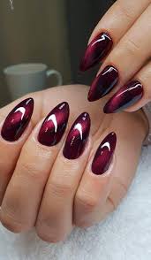 Pin By Karolina Prokop On Nails Czerwone Paznokcie Fioletowe