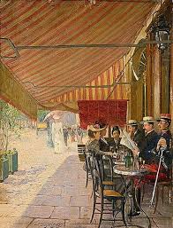 Pin Von Scot Glasgow Auf Artists Delphin Enjolras Cafe Terrasse