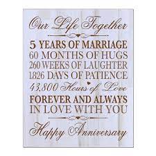 Indeed, the 25th wedding anniversary is referred to as a brief halt after a long journey of married life. Buy 5th Wedding Anniversary Wall Plaque Gifts For Couple 5th Anniversary Gifts For Her 5th Wedding Anniversary Gifts For Him 12 W X 15 H Wall Plaque By Lifesong Milestones Distressed Wood