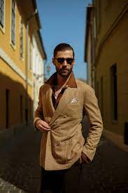 Seraphin France Brown Goat Suede Leather Unlined Jacket Shirt Eu 48 New Us 38 S Mens Outfits Mens Casual Outfits Leather Jacket Details