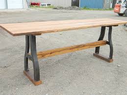Industrial Style Tables With Reclaimed Wood Bar Height Table Industrial Style Table Counter Height Bench