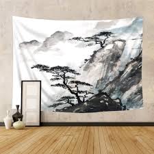 Maybe you would like to learn more about one of these? Buy Riyidecor Japanese Tapestry Wall Hanging 80wx60h Inch Asian Chinese Landscape Bedroom Decor For Men Painting Oriental Style Ink Watercolor Mountain Trees Black Print Indigenous Bedroom Living Room Online In Turkey B07qm54jf1
