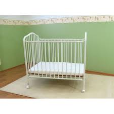 L A Baby Cs 81 24 X 38 White Metal Folding Crib With 2 Flame Retardant Mattress Cribs Metal Crib Best Crib Mattress