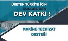 Kosgeb tarafından işyeri kurmak isteyen girişimcilere verilen destekler aşağıdaki gibidir. Kosgeb Makine Techizat Ve Ekipman Alim Destegi 2021