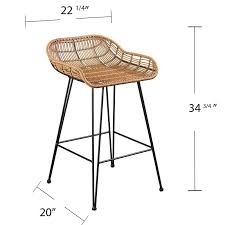 Bay Isle Home Belinda 27 75 Patio Bar Stool Reviews Wayfair In 2020 Bar Stools Bar Stool Chairs Rattan Bar Stools