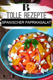Spanischer Paprikasalat Spannende Kombination Aus Paprika Weintrauben Und Chicoree Der Spanische Manchego Und Das Topping Paprika Salat Paprikasalat Rezepte