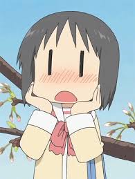 Why do i have a lot of amine blush? Reaction Faces Nichijou Know Your Meme