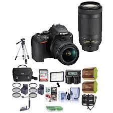 Nikon D3500 24mp Dslr Camera With Nikkor 18 55mm And 70 300mm Lens W Pro Acc Kit