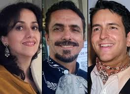 Nietos de oro. Ellos son los tres nietos del charro cantor, Jorge Negrete,  hijos de Diana Negrete. A la Izquierda vemos a quien también se llama como  su madre Diana Irene Negrete,