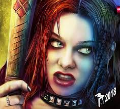 Harley quinn, fantasía, niñas, luminos, historietas, caras, mark armstrong  rand, Fondo de pantalla HD