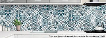 Une credence en verre aspect carreaux de ciment leroy merlin. Credence De Cuisine Decorative Carreaux De Ciment Bleus
