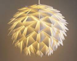 Pin By Ambar On Candeeiros In 2021 Origami Lamp Hanging Lamp Shade Paper Light