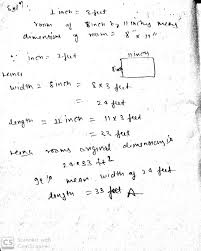 D (″) = d (ft) × 12. Solved The Scale On The Architectural Plans For A New House Is 1 Inch Equals 3 Feet Find The Length And Width Of A Room That Measures 8 Inches By Course Hero