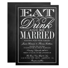 Eat Drink Be Married Chalkboard Wedding Invitation Zazzle Com Chalkboard Wedding Invitations Wedding Invitations Elegant Modern Chalkboard Wedding