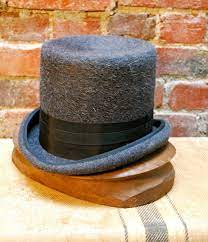 Unique Grey Top Hat Men S Xl Top Hat Hand By Humperdinckhats 200 00 Classy Hats Hats For Men Womens Fashion Dresses Wedding