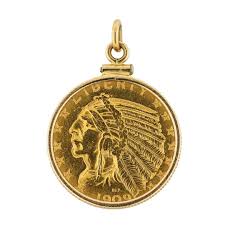 Also, click here to learn about grading coins. 1909 5 Indian Head Half Eagle Gold Coin In 14k Bezel