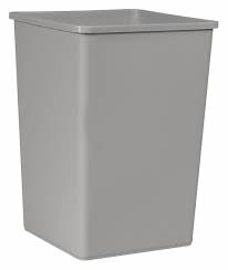 Check spelling or type a new query. Rubbermaid Commercial Products 35 Gal Square Trash Can Plastic Gray 5m825 Fg395800gray Grainger