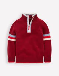 Heritage Half-Zip Jumper-Rumba Red | Boden UK
