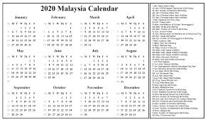 View a complete list of all banks holidays, public holidays and observances for regions, states and locations in malaysia access all of the holiday information via a malaysia has a total of 66 holidays in 2020. Free Printable Malaysia Calendar 2020 Pdf Excel Word Best Printable Calendar