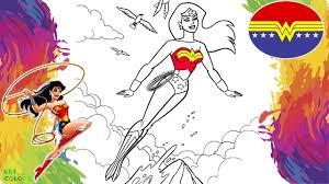 É só imprimir para começar a diversão com o super homem e a mulher maravilha! Colorir Mulher Maravilha Liga Da Justica Dc Comics Com Muita Diversao Desenho Infantil Em Portugues Youtube