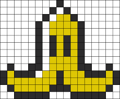 Mario Kart Banana Kandi Pattern Perler Bead Mario Perler Bead Art Perler Patterns