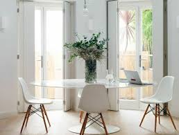Dsw Chair Inspiration Eames Circular Dining Room Oval Table Dining Dining Table Marble
