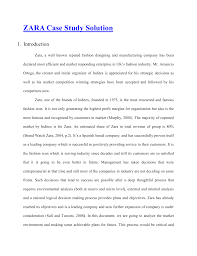 Zara Case Study Solution