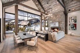 Breathtaking Mountain Modern Home In Montana With Inviting Details Mountain Home Interiors Modern Rustic Homes Modern House