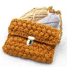 Looking for more diy sewing patterns to make your own bags, totes and clutches? Diy Hand Knitting Bag Materials Package Crochet T Shirt Yarn Of The Bag Material Manual Cloth Fabric Strip Thread For Woven Bag Buy At The Price Of 16 99 In Aliexpress Com Imall Com