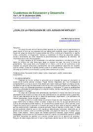 Muy buenos dias que con la emocion de volver a escribir se me ha olvidado dar la bienvenida. Pdf Cual Es La Psicologia De Los Juegos Infantiles Ana Maria Academia Edu