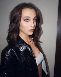 Emma Chamberlain looks stunning for Gucci show at Milan Fashion Week today.  Hair by: @grahamnation Makeup by @benjaminpuckey Styled by: @jaredellner