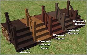 Mod The Sims Maxis Modular Stairs Recolored Part The First The Sims 2 Stairs Decks And Porches Timber Deck Recolor