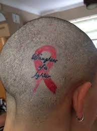 Pink ribbon tattoo my third tattoo is a pink ribbon. Worcester Woman S Head Tattoo To Support Mum During Cancer Fight Worcester News