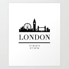 London England Black Silhouette Skyline Art Skyline Art London Skyline Tattoo London Skyline Silhouette