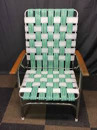 Vintage Aluminum Highback Wide Seat Web Webbed Folding Fold Up Camp Lawn Chair Lawn Chairs Chair Outdoor Chairs
